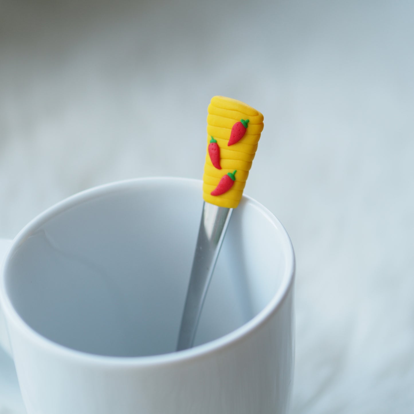 Dezertní/dětská vidlička s motivem chilli papriček