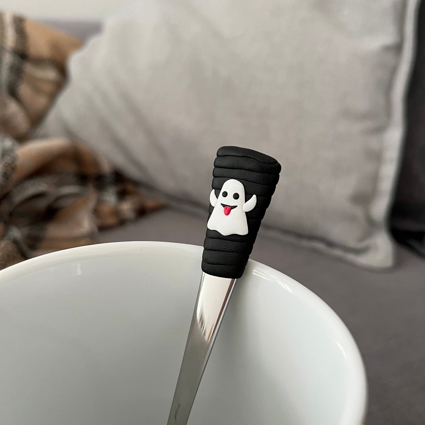 Dětská polévková lžíce s motivem emoji ducha