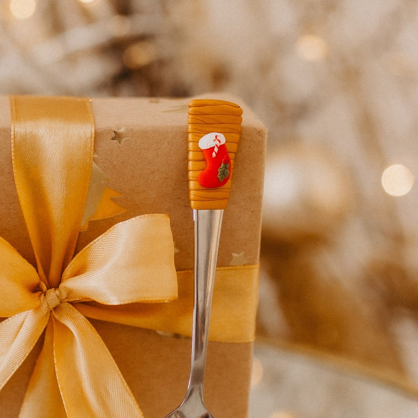 Kávová lžička s motivem vánoční punčochy