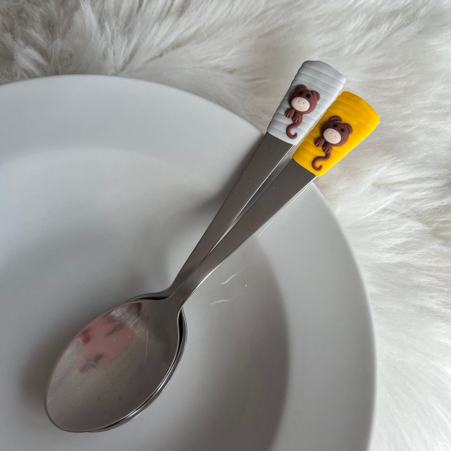 Dětská polévková lžíce s motivem opičky