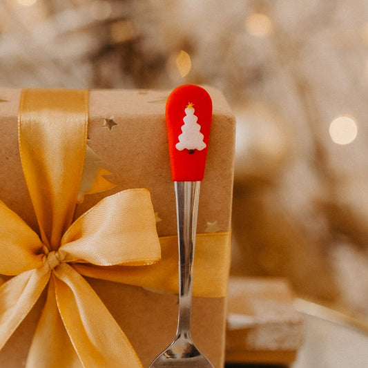 Kávová lžička s motivem minimalistického vánočního stromečku