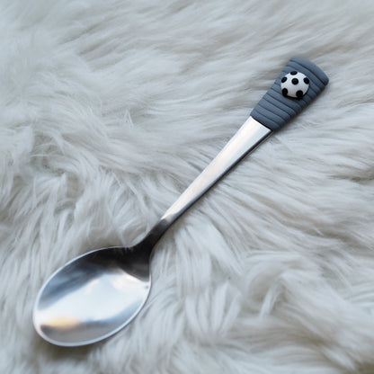 Dětská polévková lžíce s motivem fotbalového míče