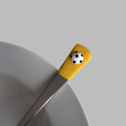 Dezertní/dětská vidlička s motivem fotbalového míče